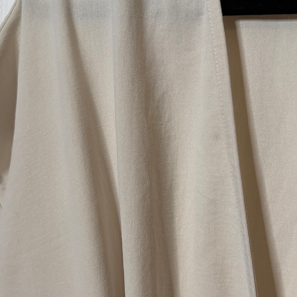 Zara Cream V Neck Tie Waist Midi Dress - Picture 9 of 10